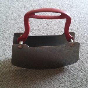 Vintage Metal 2 Blade Dough Cutter w/Red Handle
